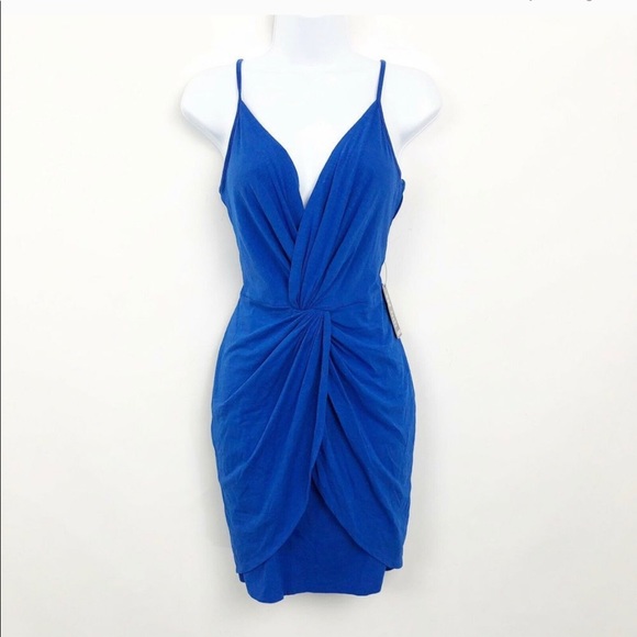 Express Dresses & Skirts - Express Twist Front Mini Cami Dress Royal Blue